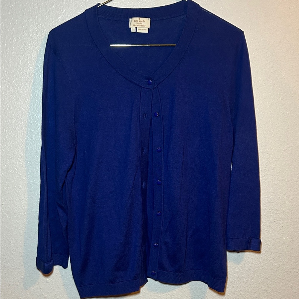 Kate Spade Royal Blue Cardigan - Picture 2 of 6